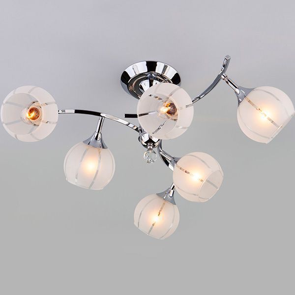 Люстра стельова Strotskis Libre з поворотними плафонами 6x60 Вт E27 хром 3353/6 