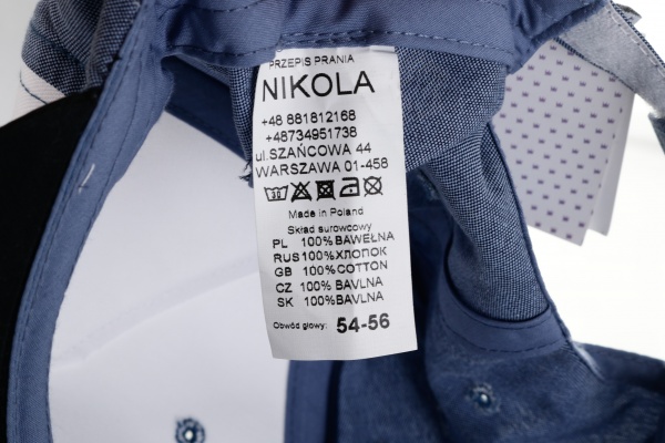 Кепка для мальчиков Pampona 21 L 22 р.54 темный джинс 