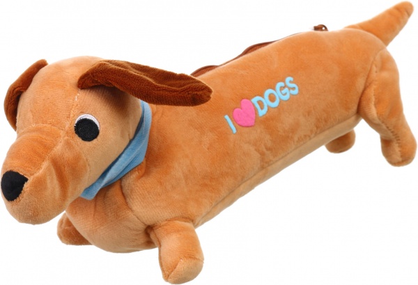 Пенал школьный Такса оранжевый