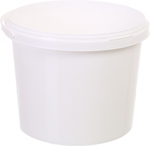 Відро Poliplast з пластиковою ручкою 10 л білий 