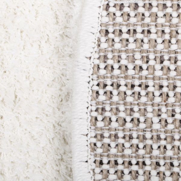 Килим Ozkaplan Karpet Gold Shaggy O білий 1,2x1,7 м