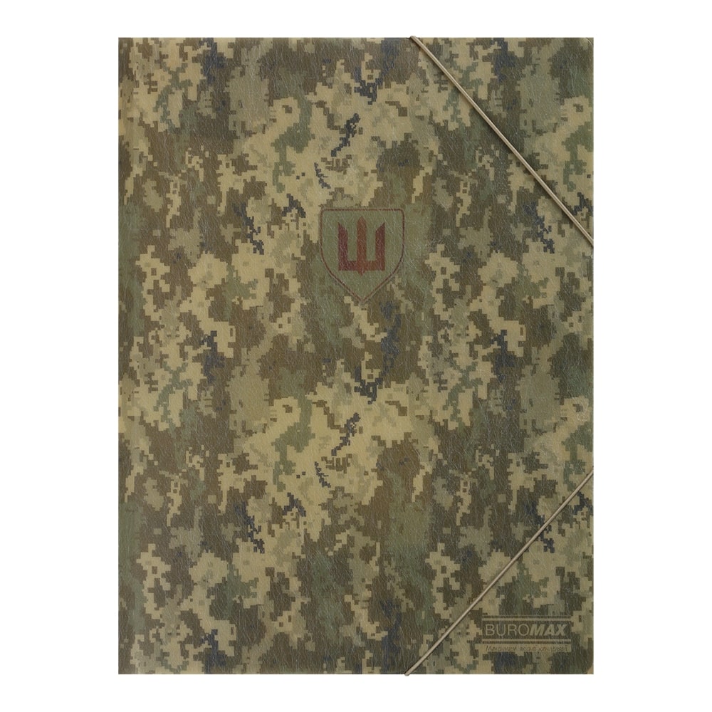 Папка на резинке MILITARY А4 зеленый Buromax BM.3908-04