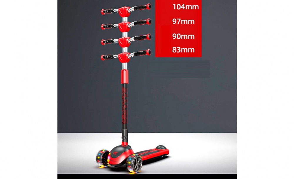 Самокат MaxxPro kids трехколесный 75х35х108 см красный 2840004-6P