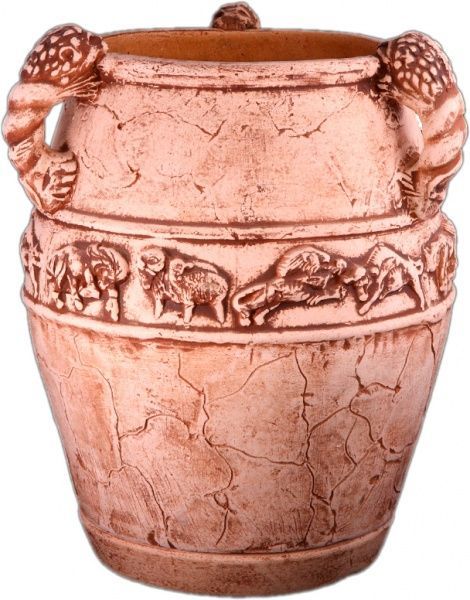 Горщик шамотний Яффа високий круглий 25л бежевий 