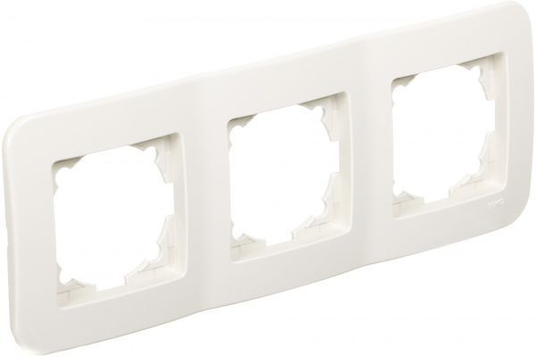 Рамка трехместная Viko Rollina универсальная кремовый 90481053