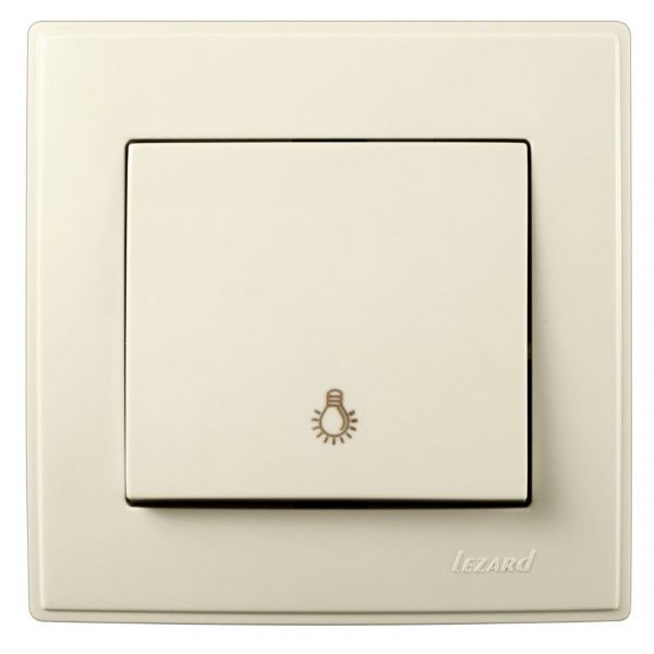 Вимикач двоклавішний Lezard Lesya 10 А 250В кремовий 705-0303-101