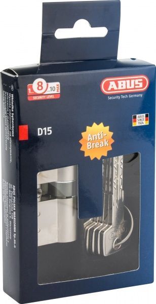 Циліндр Abus KD15 30x35 ключ-вороток 65 мм матовий нікель