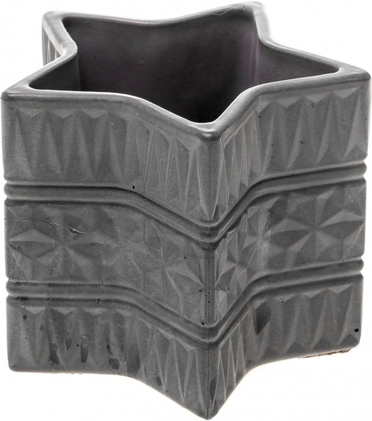 Кашпо декоративне Star сірий бетон