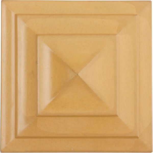 Крышка на столб Пагода 400x400x140 мм желтый Вилес 