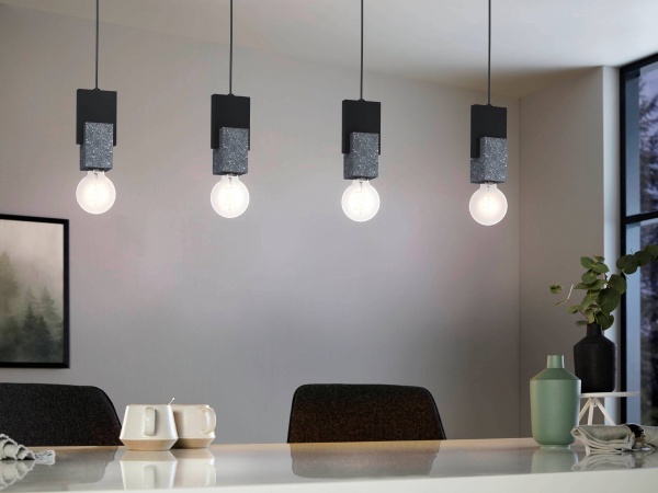 Світильник підвісний Eglo Lobatia 4x40 Вт Е27 чорний 99532 