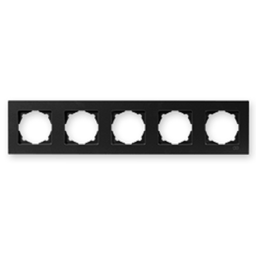 Рамка п'ятимісна Gunsan Eqona горизонтальна чорний 01 40 34 00 000 146