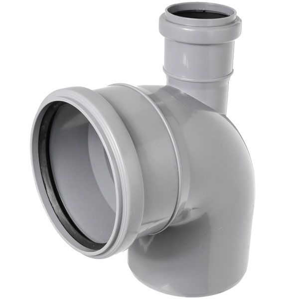 Коліно каналізаційне внутрішнє Європласт 110х50 мм 90° вгору