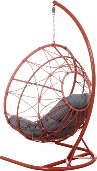 Кресло-кокон Сфера плетение орегон коралловый