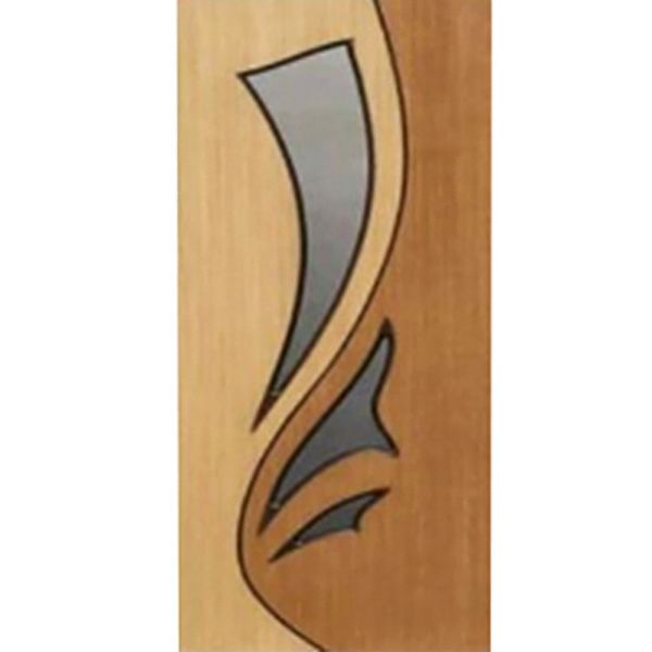 Дверне полотно Інь-Янь 60 см дуб світлий/темний зі склом.