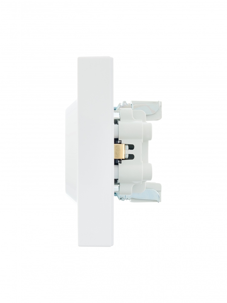 Розетка 2 із заземленням Lezard Vesna IP20 білий 742-0200-127B