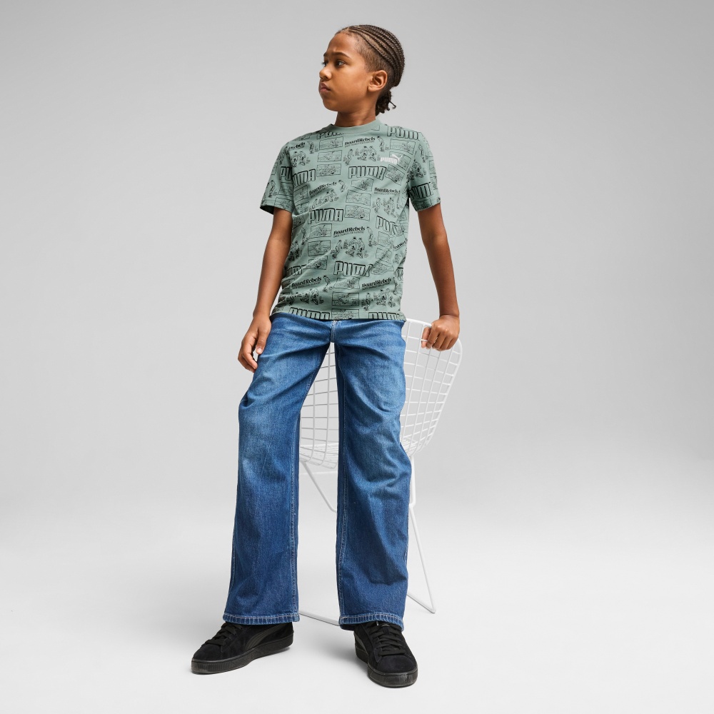 Футболка Puma MID90S AOP Tee B 68514630 р.128 зелений