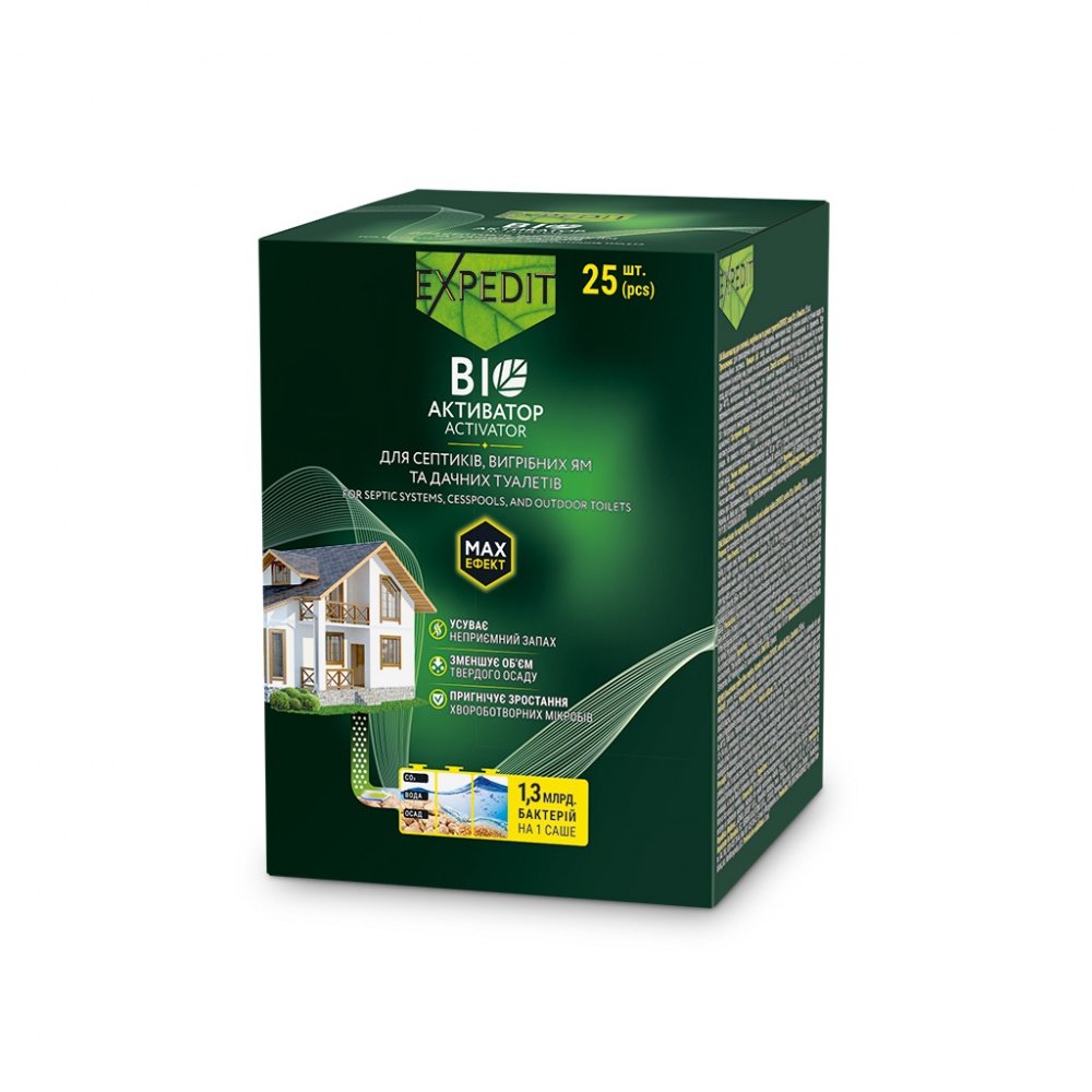 Биоактиватор EXPEDIT для дачных туалетов и септиков саше