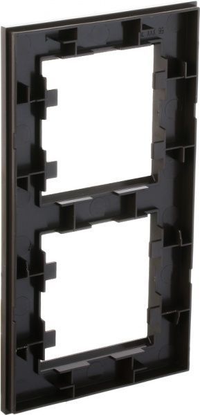 Рамка двухместная Makel Karea вертикальная коричневый