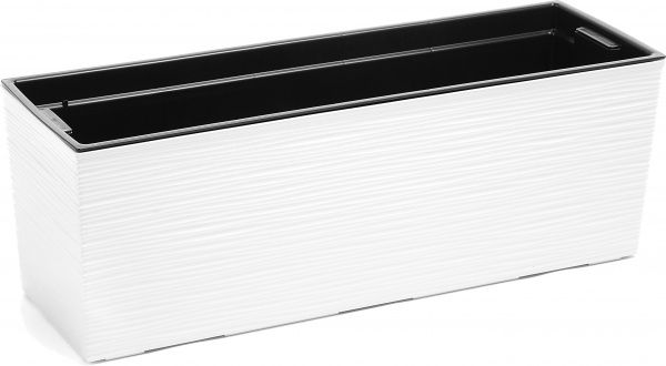 Горщик для квітів Lamela Бегонія долото прямокутний 37,7л білий 