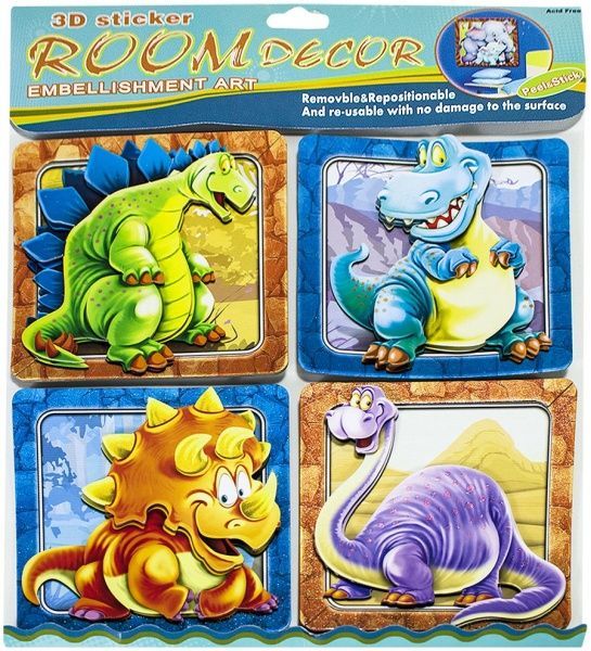 Наклейка Mota Декорации для детской комнаты Динозавры 3D RDS-504