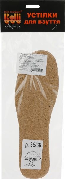 Стельки для обуви пробковые Роллі 38-39