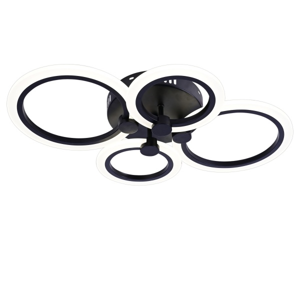 Люстра світлодіодна Victoria Lighting з пультом д/к 55 Вт чорний Mercy/PL4 black 