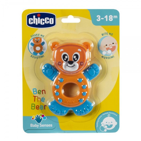 Игрушка-погремушка Chicco Мишка Бен 10054.00