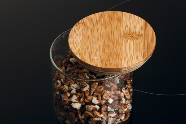 Емкость стеклянная с деревянной крышкой VT-7105 500 мл Vittora