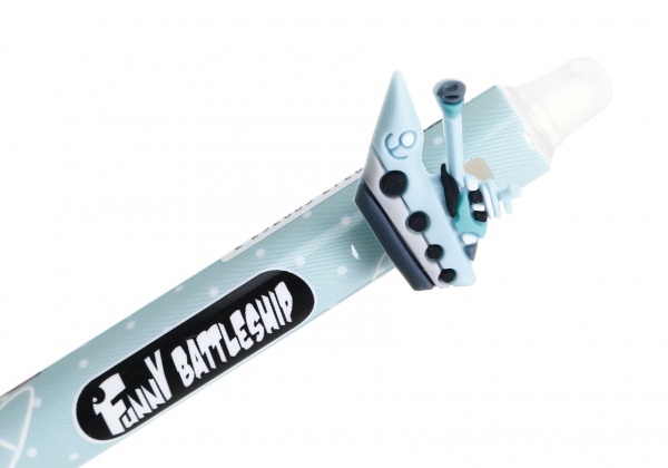 Ручка гелевая напиши-зитры корабль голубой 