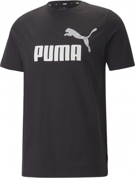 Футболка Puma ESS+ 2 COL LOGO TEE 58675961 р.XL чорний