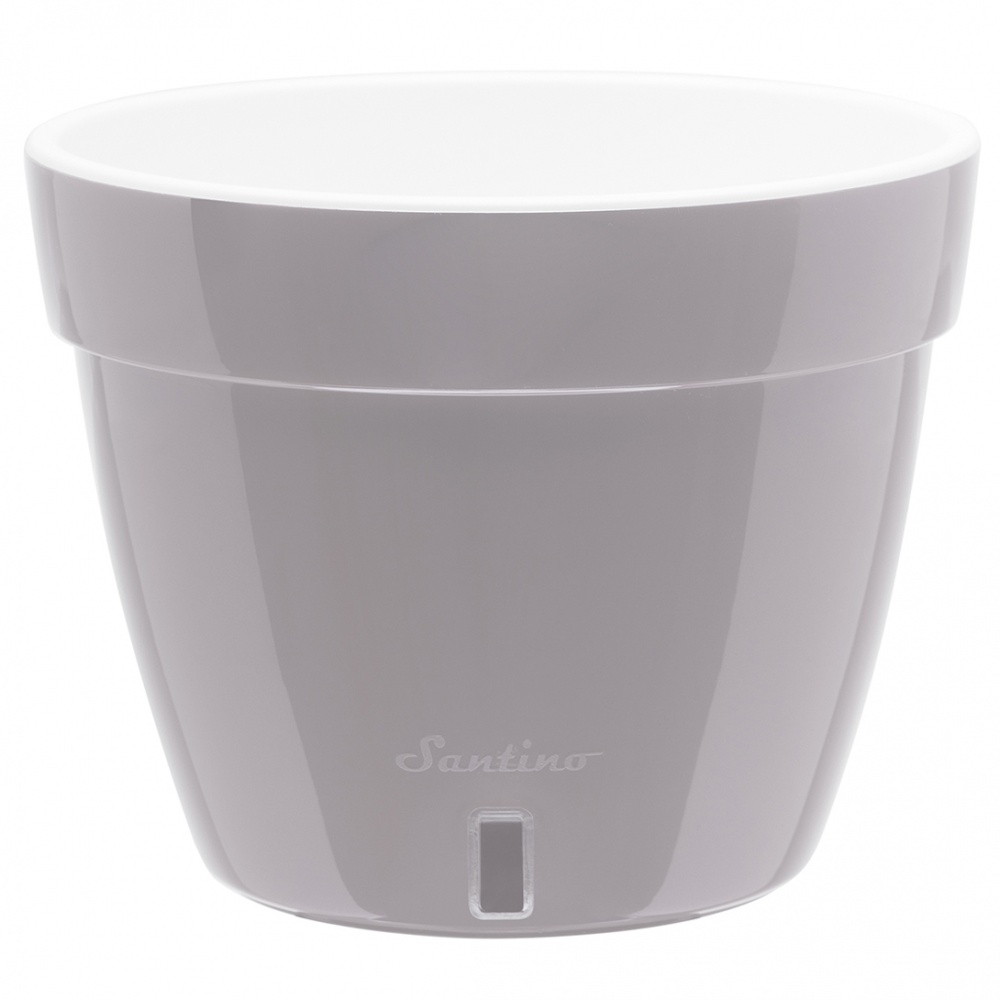 Вазон пластик Asti круглий сіро-білий 4 л Santino (2010193)
