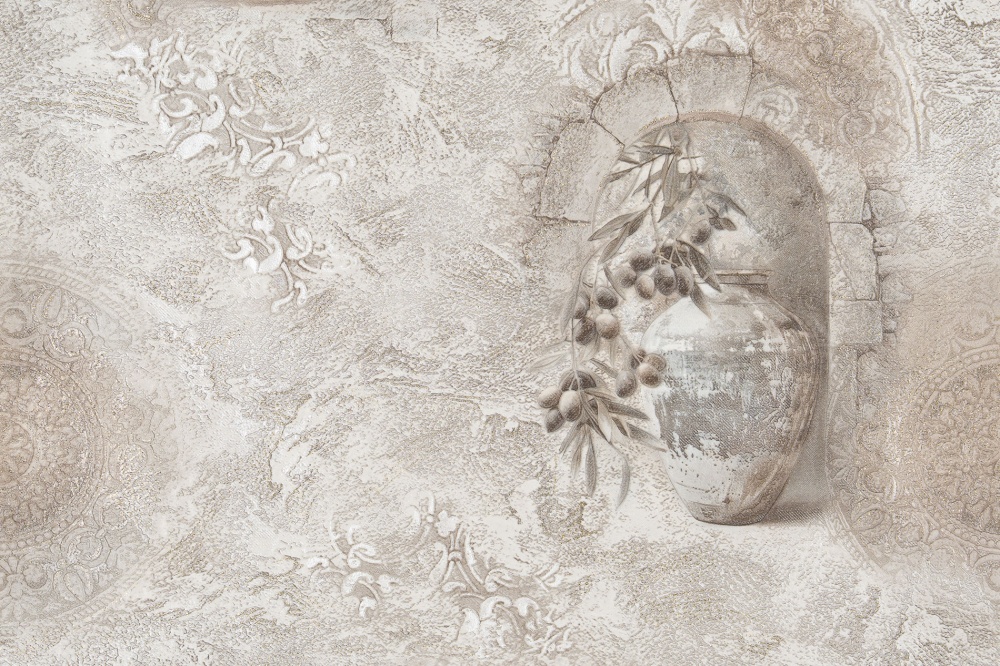 Обои виниловые на бумажной основе Славянские обои Expromt Греция 9136-01 0,53x10,05 м