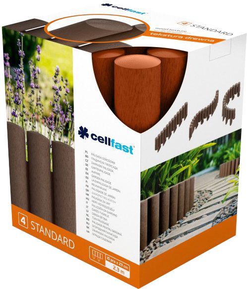 Ограждение для газона Cellfast Standart 2,3 м терракот