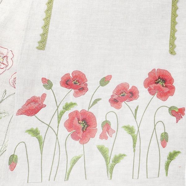 Дорожка Маковое поле 40x135 см бежевый Галерея льна 