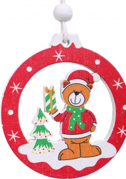 Декоративна підвіска Новорічна 6 см в асортименті 6014-45