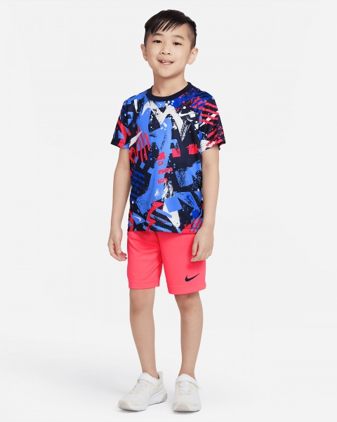Комплект дитячого одягу Nike DF THRILL TEE SHORT SET 86J179-R3R р. 4 червоний