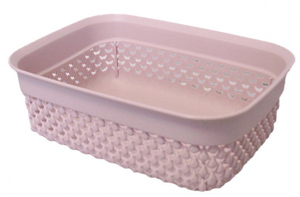 Кошик Ucsan Plastik DROP прямокутна А6 рожевий 