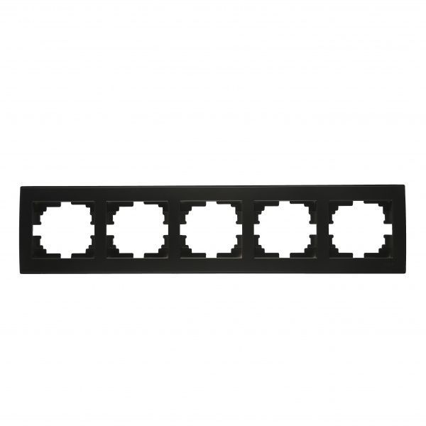 Рамка пятиместная Lezard Rain горизонтальная антрацит 703-4242-150