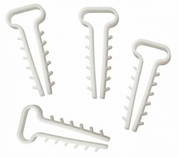 Дюбель-елка плоский 8x5 мм 20 шт./уп. белый 