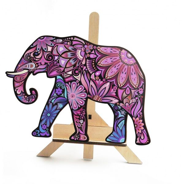 Пазл дерев'яний Рожевий слон 420х300 мм ZABAVA 