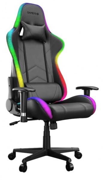 Крісло GamePro Hero RGB Black (GC-700/2-Black) чорний 