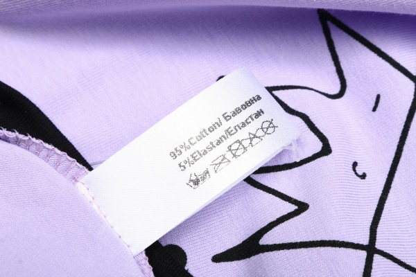 Туника Trio Лола р. S лиловый с принтом 