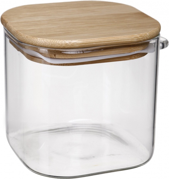 Ємність для зберігання з бамбуковою кришкою та ложкою 600 мл S&T