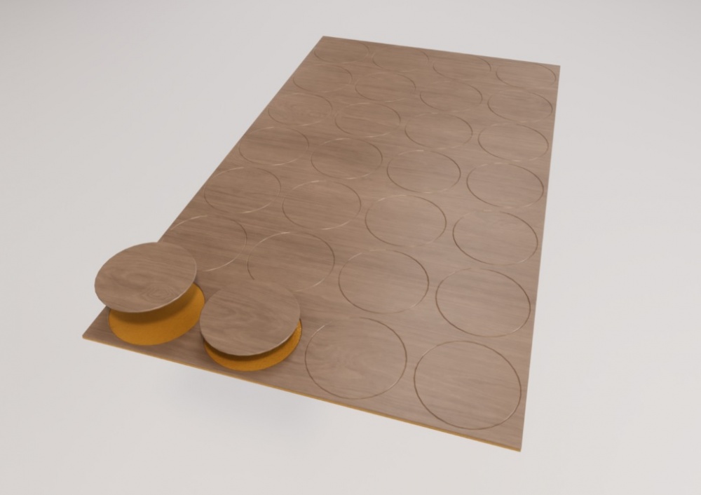 Заглушка самоклеящаяся Foldecor 20 мм черный барашек 28 шт. F549