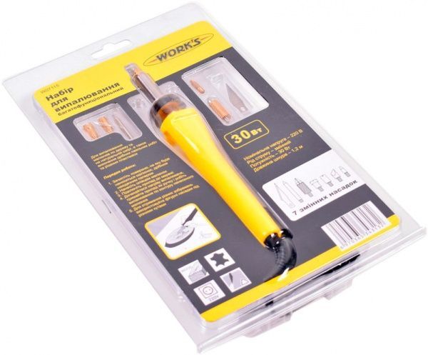 Набор для выжигания с насадками Work's W07115