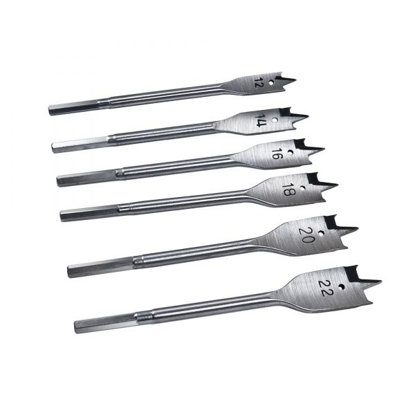 Набор сверл по дереву перовых S&R Meister d12, 14, 16, 18, 20, 22 мм 6 шт. 216807006