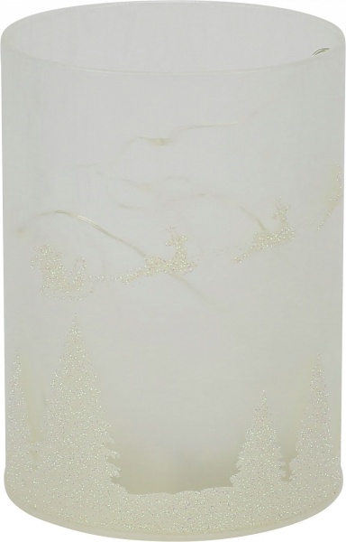 Свічник із 3D зірками 9х13 см білий D6841 