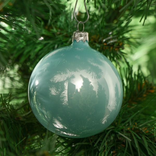 Шар стеклянный d100 однотонный светло-голубой