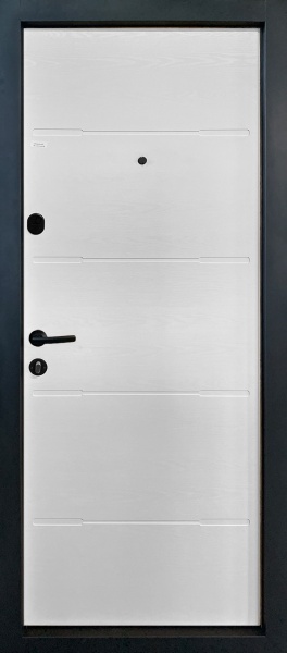 Двері вхідні Міністерство дверей КС 256+ венге горизонт темний / дуб пломбір 2050х860 мм ліві