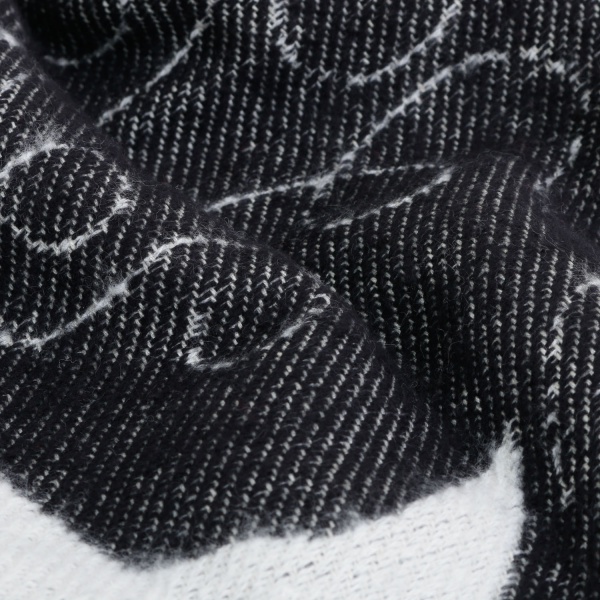 Плед дизайн 9/1 140x200 см черный с белым Ярослав 